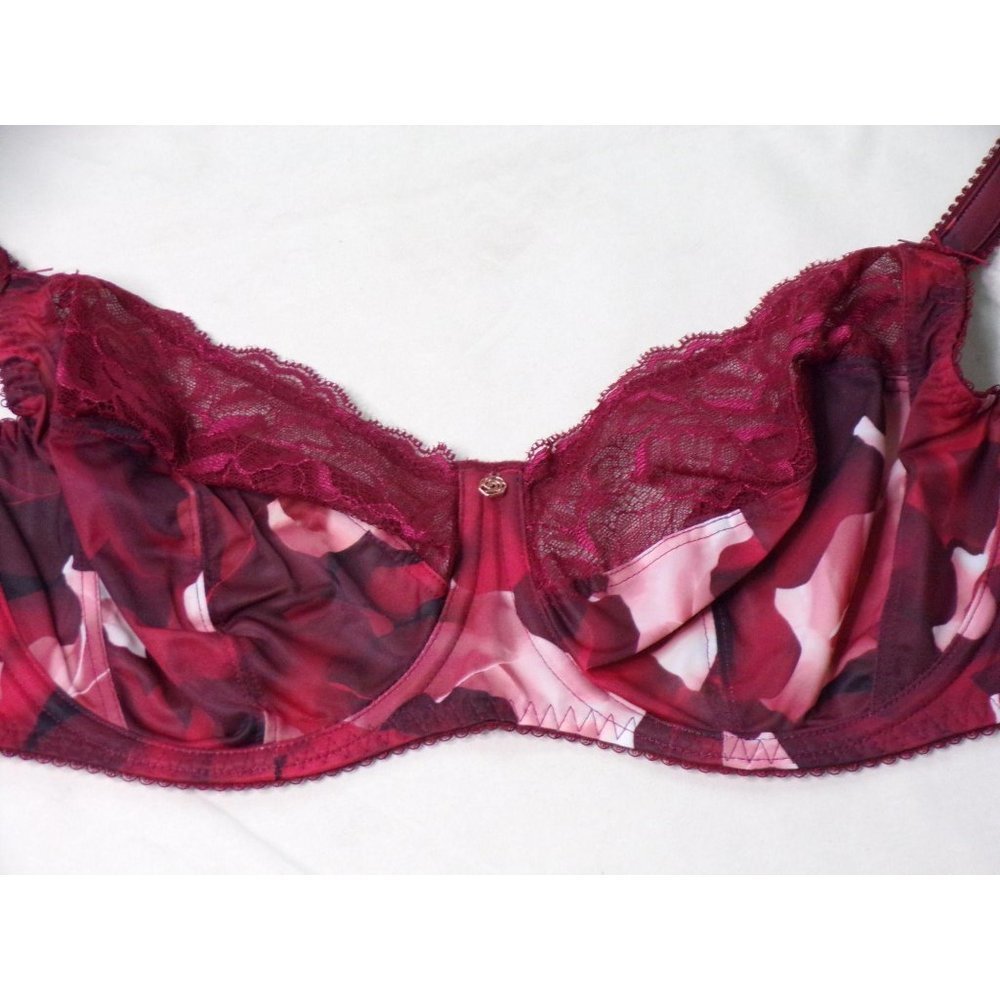 FANTASIE Rosemarie Rouge Underwire Side Support Floral Bra 32G NEW - Picture 7 of 12